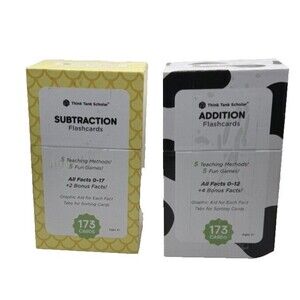 Think Tank Scholar Addition And Subtraction Sets of New Flashcards  New Sealed